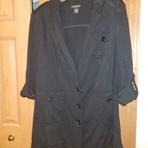 Lane Bryant Black Button Down Coat